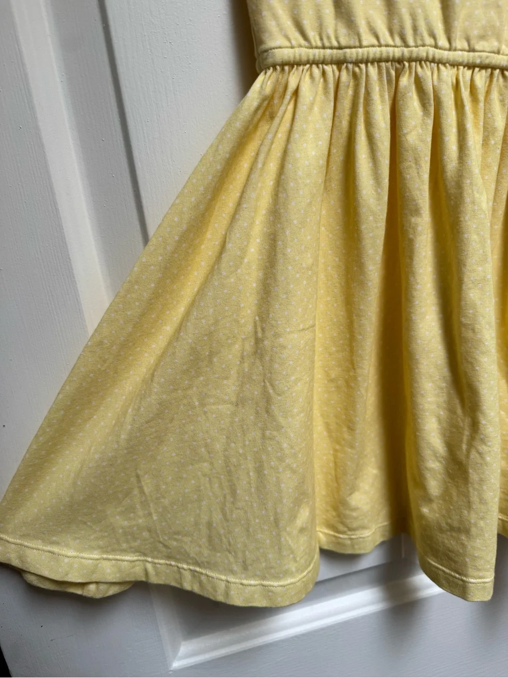 Omi Jo Yellow with White Polka Dot Twirl Dress Girl size 4 (A) Well Dressed Wolf